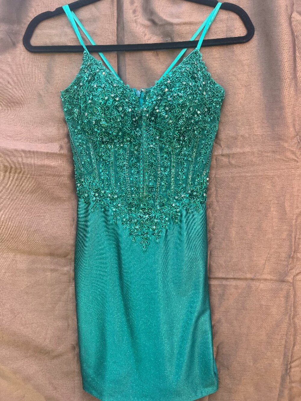 NOX Anabel Corset Strapless Green Homecoming Dress